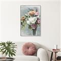 Picture of Coloured flower in pot II _GroupedProduct_Rectangle_Portrait_Canvas_Framed_