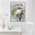Picture of Coloured flower in pot II _GroupedProduct_Rectangle_Portrait_Canvas_Framed_
