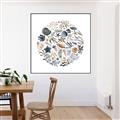 Picture of Coral circle II _GroupedProduct_Square_Canvas_Framed_