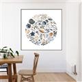 Picture of Coral circle II _GroupedProduct_Square_Canvas_Framed_