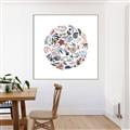 Picture of Coral circle I _GroupedProduct_Square_Canvas_Framed_