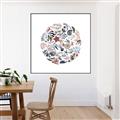 Picture of Coral circle I _GroupedProduct_Square_Canvas_Framed_