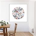 Picture of Coral circle I _GroupedProduct_Square_Canvas_Framed_