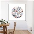 Picture of Coral circle I _GroupedProduct_Square_Canvas_Framed_