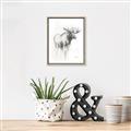 Picture of Moose Charcoal _GroupedProduct_Rectangle_Portrait_Canvas_Framed_