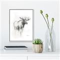 Picture of Moose Charcoal _GroupedProduct_Rectangle_Portrait_Canvas_Framed_