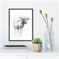 Picture of Moose Charcoal _GroupedProduct_Rectangle_Portrait_Canvas_Framed_