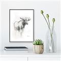 Picture of Moose Charcoal _GroupedProduct_Rectangle_Portrait_Canvas_Framed_