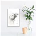 Picture of Moose Charcoal _GroupedProduct_Rectangle_Portrait_Canvas_Framed_