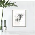 Picture of Moose Charcoal _GroupedProduct_Rectangle_Portrait_Canvas_Framed_