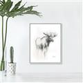 Picture of Moose Charcoal _GroupedProduct_Rectangle_Portrait_Canvas_Framed_