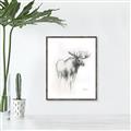 Picture of Moose Charcoal _GroupedProduct_Rectangle_Portrait_Canvas_Framed_
