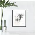 Picture of Moose Charcoal _GroupedProduct_Rectangle_Portrait_Canvas_Framed_