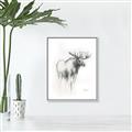 Picture of Moose Charcoal _GroupedProduct_Rectangle_Portrait_Canvas_Framed_