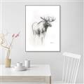 Picture of Moose Charcoal _GroupedProduct_Rectangle_Portrait_Canvas_Framed_