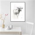 Picture of Moose Charcoal _GroupedProduct_Rectangle_Portrait_Canvas_Framed_