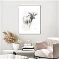 Picture of Moose Charcoal _GroupedProduct_Rectangle_Portrait_Canvas_Framed_