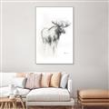 Picture of Moose Charcoal _GroupedProduct_Rectangle_Portrait_Canvas_Framed_