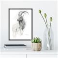 Picture of Ram Charcoal _GroupedProduct_Rectangle_Portrait_Canvas_Framed_