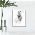 Picture of Ram Charcoal _GroupedProduct_Rectangle_Portrait_Canvas_Framed_