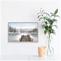 Picture of River After the Snowfall _GroupedProduct_Rectangle_Landscape_Canvas_Framed_