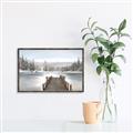 Picture of River After the Snowfall _GroupedProduct_Rectangle_Landscape_Canvas_Framed_