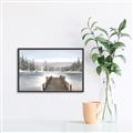Picture of River After the Snowfall _GroupedProduct_Rectangle_Landscape_Canvas_Framed_