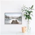 Picture of River After the Snowfall _GroupedProduct_Rectangle_Landscape_Canvas_Framed_