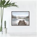 Picture of River After the Snowfall _GroupedProduct_Rectangle_Landscape_Canvas_Framed_
