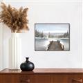 Picture of River After the Snowfall _GroupedProduct_Rectangle_Landscape_Canvas_Framed_
