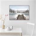 Picture of River After the Snowfall _GroupedProduct_Rectangle_Landscape_Canvas_Framed_