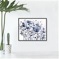 Picture of Indigo Blossom l _GroupedProduct_Rectangle_Landscape_Canvas_Framed_