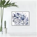 Picture of Indigo Blossom l _GroupedProduct_Rectangle_Landscape_Canvas_Framed_