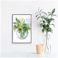 Picture of Green Vase I  _GroupedProduct_Rectangle_Portrait_Canvas_Framed_