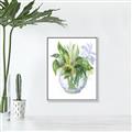 Picture of Green Vase I  _GroupedProduct_Rectangle_Portrait_Canvas_Framed_