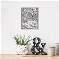 Picture of Detailed Floral Sketch _GroupedProduct_Rectangle_Portrait_Canvas_Framed_
