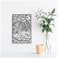 Picture of Detailed Floral Sketch _GroupedProduct_Rectangle_Portrait_Canvas_Framed_