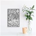 Picture of Detailed Floral Sketch _GroupedProduct_Rectangle_Portrait_Canvas_Framed_