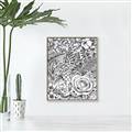 Picture of Detailed Floral Sketch _GroupedProduct_Rectangle_Portrait_Canvas_Framed_