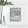 Picture of Detailed Floral Sketch _GroupedProduct_Rectangle_Portrait_Canvas_Framed_