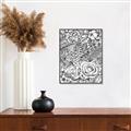 Picture of Detailed Floral Sketch _GroupedProduct_Rectangle_Portrait_Canvas_Framed_