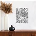 Picture of Detailed Floral Sketch _GroupedProduct_Rectangle_Portrait_Canvas_Framed_