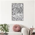 Picture of Detailed Floral Sketch _GroupedProduct_Rectangle_Portrait_Canvas_Framed_
