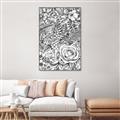 Picture of Detailed Floral Sketch _GroupedProduct_Rectangle_Portrait_Canvas_Framed_