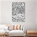 Picture of Detailed Floral Sketch _GroupedProduct_Rectangle_Portrait_Canvas_Framed_