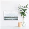 Picture of Slow Waters Teal  _GroupedProduct_Rectangle_Landscape_Canvas_Framed_