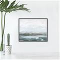 Picture of Slow Waters Teal  _GroupedProduct_Rectangle_Landscape_Canvas_Framed_