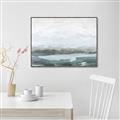 Picture of Slow Waters Teal  _GroupedProduct_Rectangle_Landscape_Canvas_Framed_