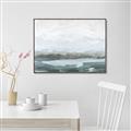 Picture of Slow Waters Teal  _GroupedProduct_Rectangle_Landscape_Canvas_Framed_