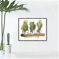 Picture of Splashed Cactus II  _GroupedProduct_Rectangle_Landscape_Canvas_Framed_